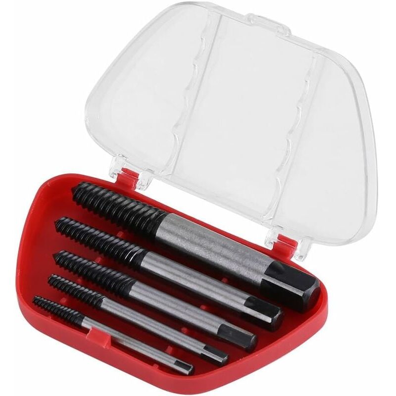 foto del prodotto alovez set di 5 estrattori per viti in acciaio, prigionieri, bulloni rotti danneggiati da 4 mm a 25 mm