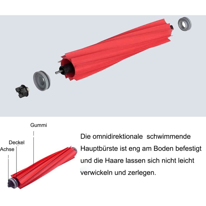 foto del prodotto alovez set di accessori da 11 pezzi per il robot xiaomi roborock s7 t7 t7s t7 plus t7s plus. 11 pezzi di ricambio con 2 filtri, 4 panni per la