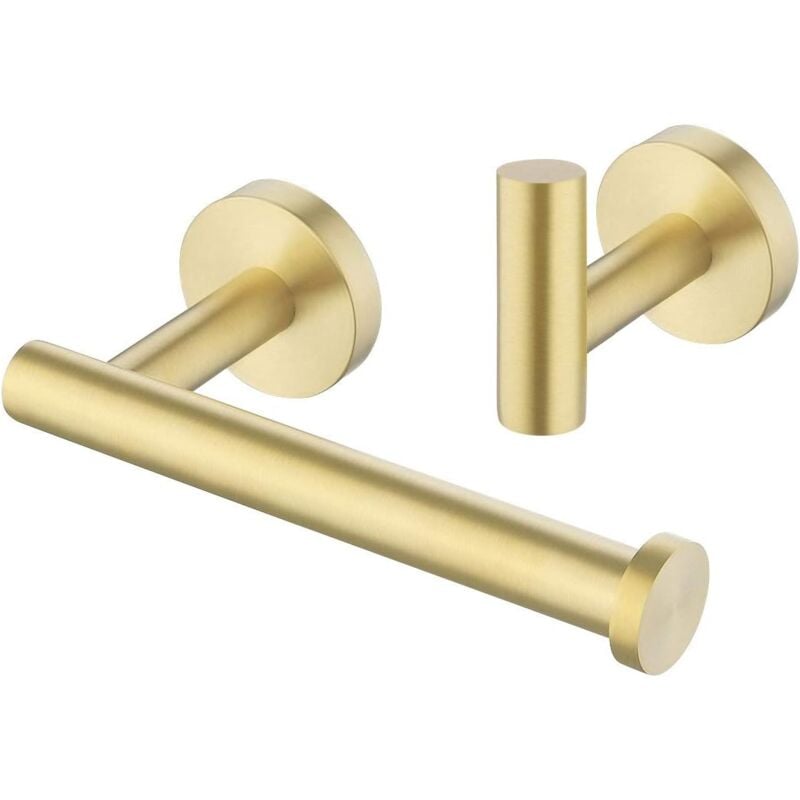 foto del prodotto alovez set di accessori da bagno porta carta igienica e gancio per asciugamani, 2 pezzi, acciaio inossidabile sus304