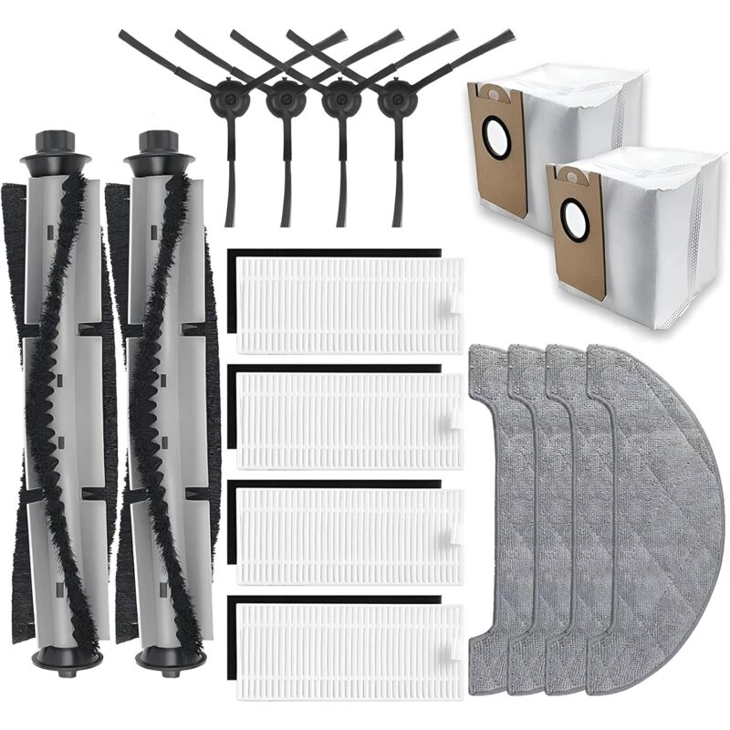 foto del prodotto alovez set di accessori per honiture q6 pro, per laresar l6 pro, per imou l11 pro, per airrobo t10 , per neabot n2, 2 spazzole principali, 4
