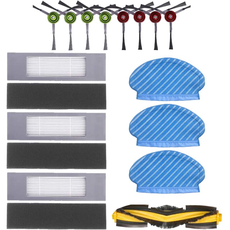 foto del prodotto alovez set di accessori per la sostituzione della spazzola filtrante in tessuto per aspirapolvere robot ecovacs deebot ozmo 950 ozmo 920 15 pezzi 