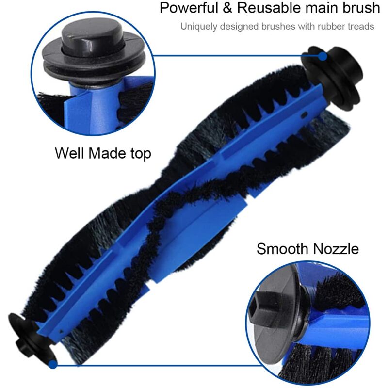 foto del prodotto alovez set di accessori per pezzi di ricambio per aspirapolvere proscenic 850t, 10 spazzole laterali, 3 filtri hepa, 2 spazzole a rullo, 1 spazzola