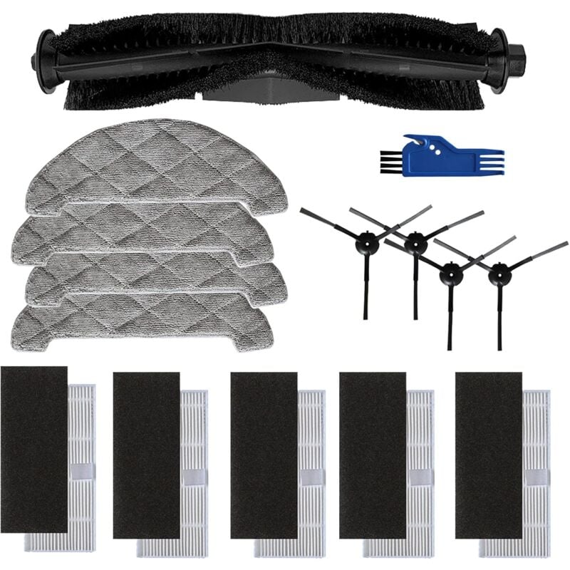 foto del prodotto alovez set di accessori per robot aspirapolvere ultenic d5 d5s, 4 spazzole laterali, 1 spazzola rotante, 4 mop, 5 filtri