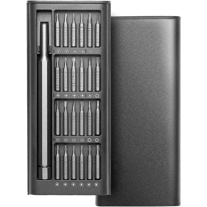 foto del prodotto alovez set di cacciaviti di precisione da 24 pezzi occhiali, macchina fotografica, controller ps4, laptop, cellulare, elettronica