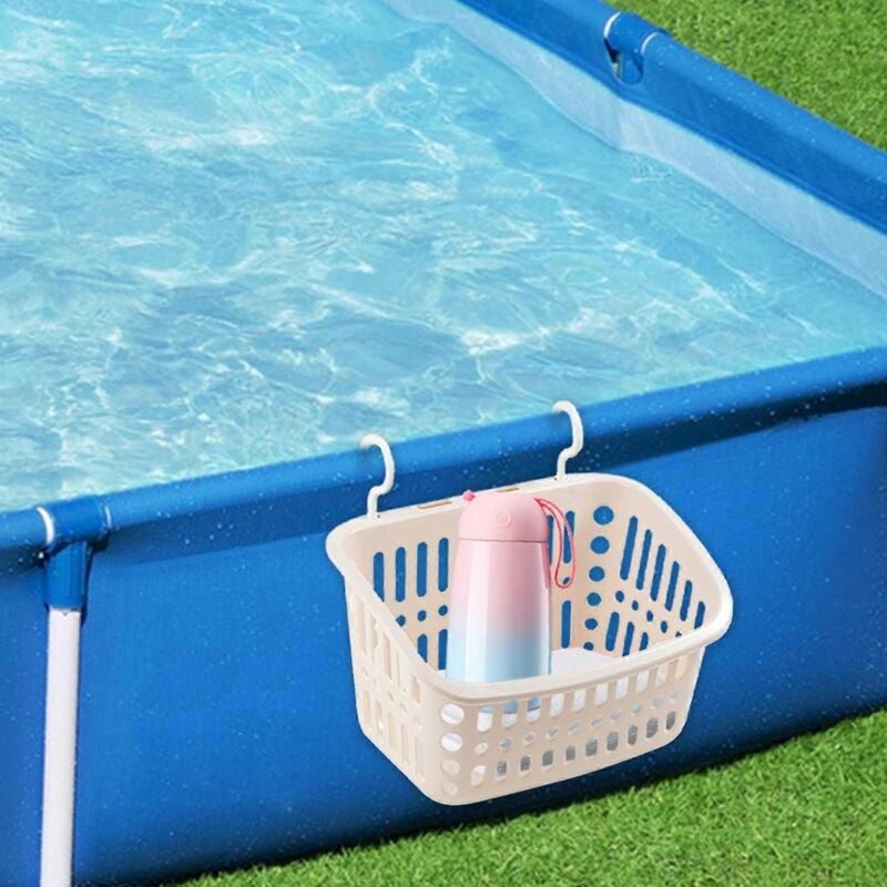 foto del prodotto alovez set di cestini portaoggetti per piscina, portabicchieri, accessori per piscine fuori terra, cesto per giocattoli, contenitori portaoggetti