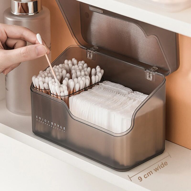 foto del prodotto alovez set di pezzi, contenitore per cosmetici, organizer per trucco, custodia per gioielli con coperchio, contenitore per cotton fioc.