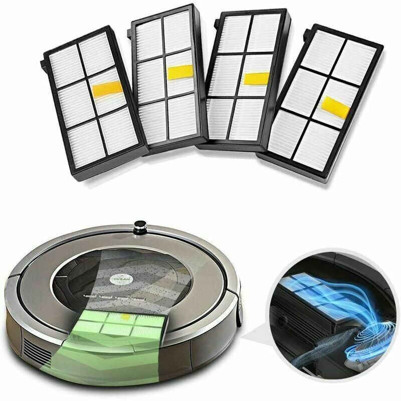 foto del prodotto alovez set di spazzole di ricambio, pezzi di ricambio, compatibili con irobot roomba serie 800, 860, 870, 880, 890 e 900, 960, 980 confezione da