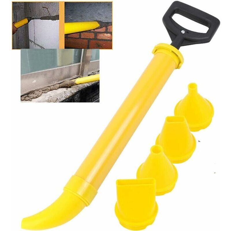foto del prodotto alovez set pistola per malta, utensile per calafataggio cemento, pompa per calce e cemento, pistola per calafataggio abs pointer con 5 ugelli