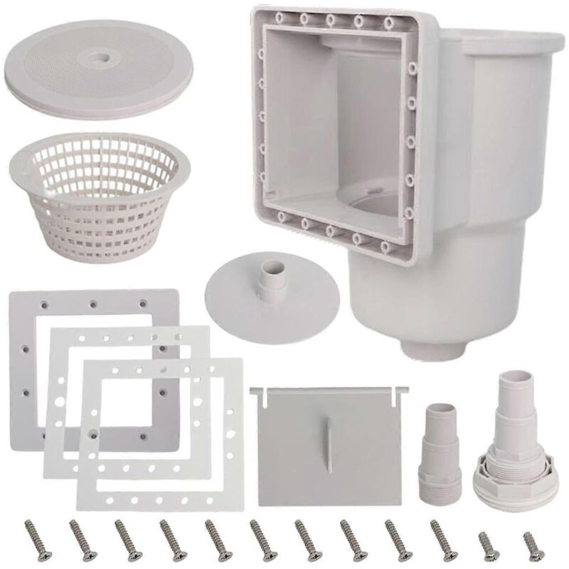 foto del prodotto alovez skimmer per piscina fuori terra, skimmer passante con accessorio, apertura 15 cm, sp1091lx