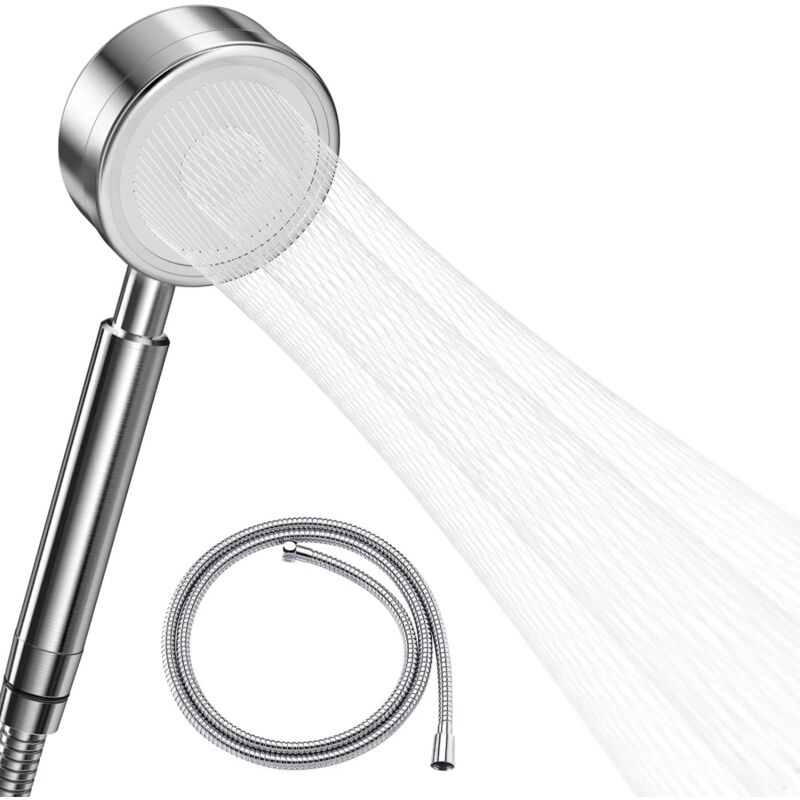 foto del prodotto alovez soffione doccia ad alta pressione con tubo flessibile da 1,5 m, soffione doccia per bagno in acciaio inossidabile 304, risparmio idrico,