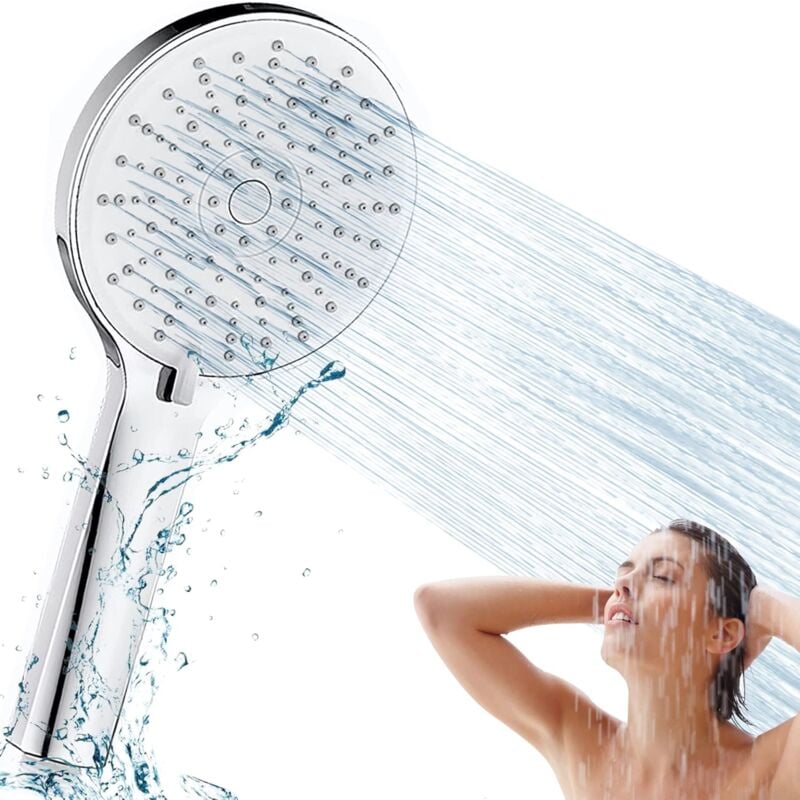 foto del prodotto alovez - soffione doccia con 5 modalità, soffione doccia anticalcare ad alta pressione, soffione doccia, soffione doccia a risparmio idrico, soffione