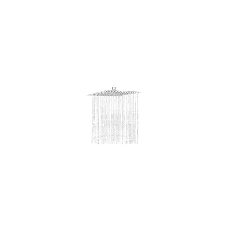 foto del prodotto alovez soffione doccia, doccetta ultrasottile, soffione doccia quadrato in acciaio inox 304, 8 pollici, accessori per il bagno, risparmio idrico ad