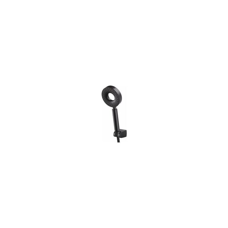 foto del prodotto alovez soffione doccia rotondo nero, doccetta portatile autopulente, 3 modalit , soffione doccia universale in plastica abs, soffione doccia con