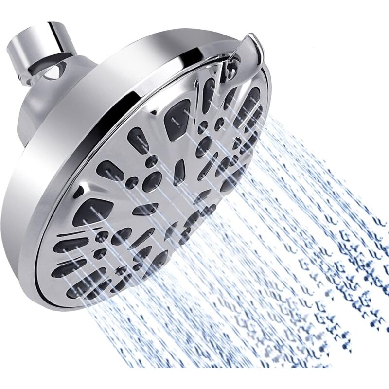 foto del prodotto alovez soffione doccia, soffione doccia fisso ad alta pressione per il risparmio idrico, 9 modalit doccia con pressione dell acqua regolabile,