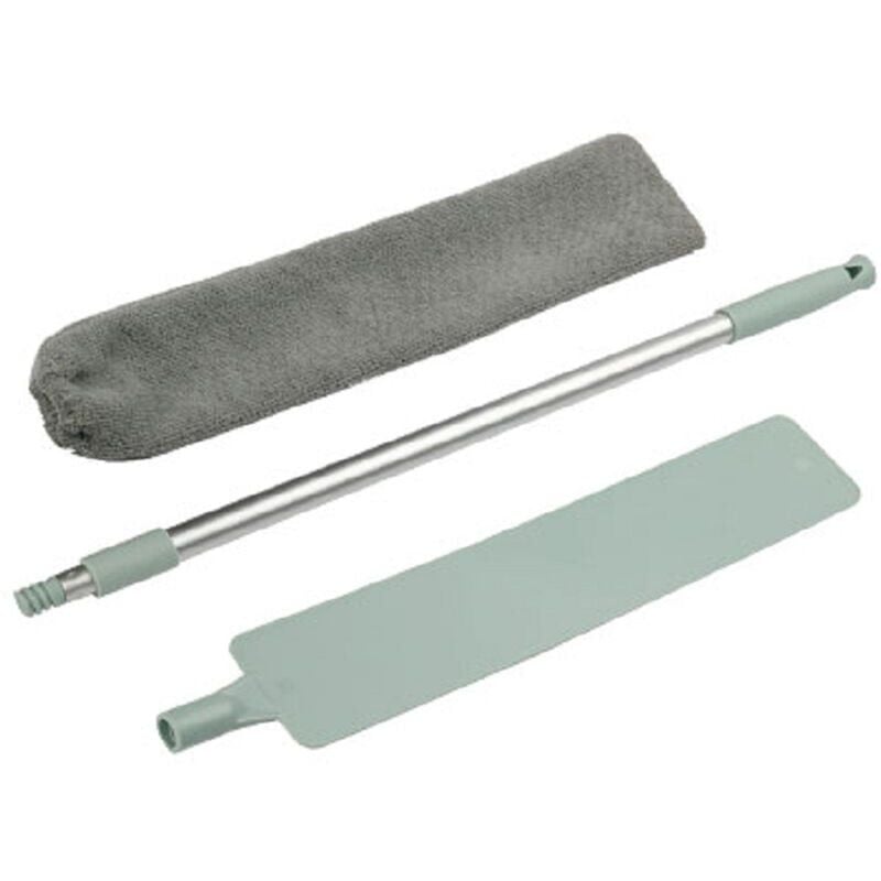 foto del prodotto alovez spazzola per la pulizia delle fessure, pulisci polvere lavabile, artefatto con spolverino in microfibra, manico lungo, asta di prolunga,