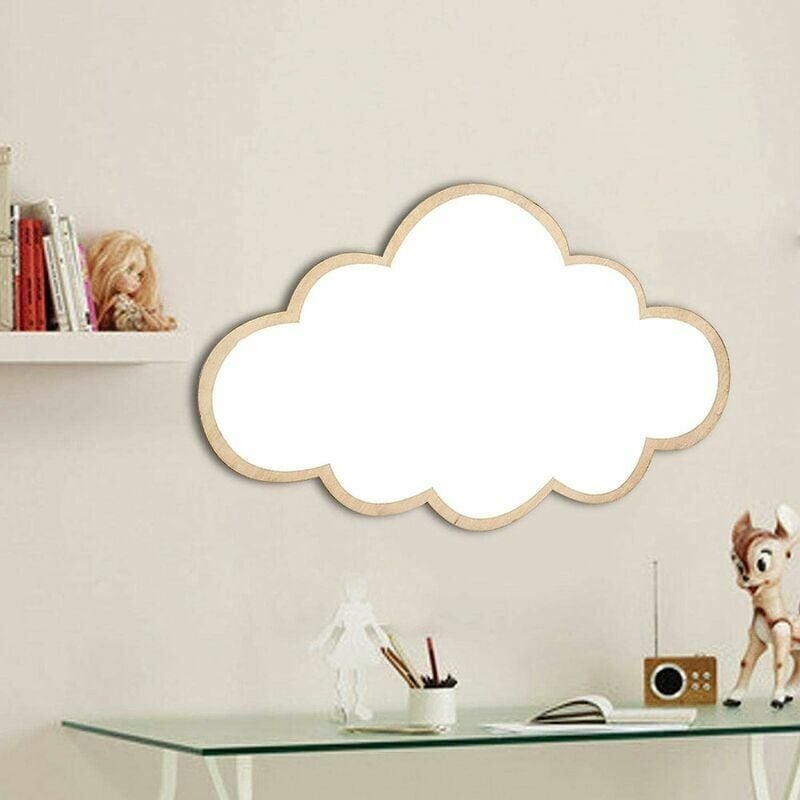foto del prodotto alovez specchio da camera da letto, specchio da parete in acrilico a forma di nuvola, specchio 3d per la decorazione della cameretta dei bambini
