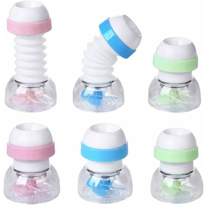 foto del prodotto alovez spruzzatore con filtro water saver, 6 pezzi, testa ugello per risparmio idrico, testa rubinetto girevole a 360 gradi, testa rubinetto