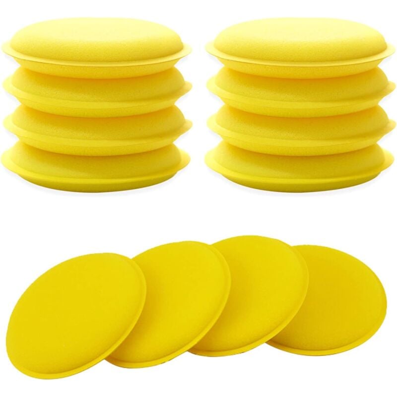 foto del prodotto alovez spugna per lucidatura auto, 12 pezzi tamponi applicatori per cera per auto tamponi per lucidatura in microfibra per pulire vetri auto