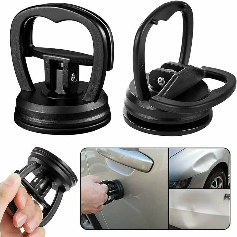 foto del prodotto alovez strumento di riparazione ammaccature auto in 2 pezzi con ventosa, sollevatore, impugnatura per auto, maniglia, piastrelle, specchio,