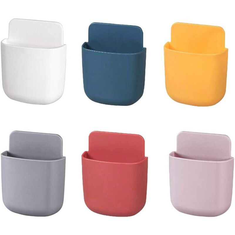 foto del prodotto alovez supporto per cellulare da parete, contenitore multimediale in abs con gancio, 6 pezzi