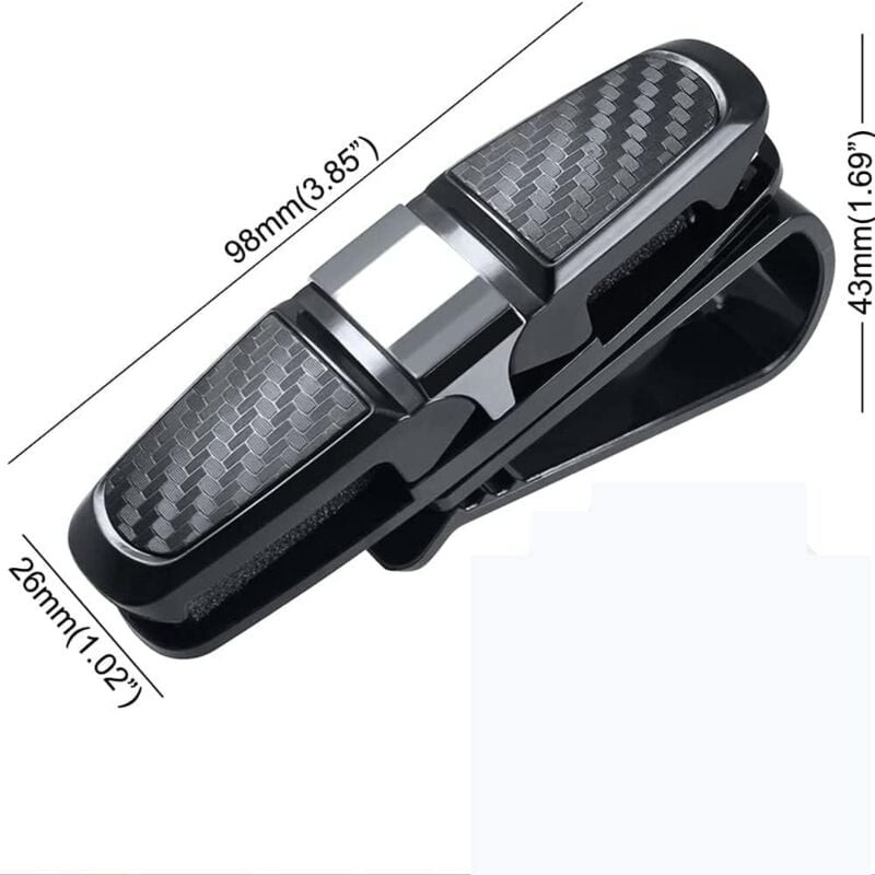 foto del prodotto alovez supporto per occhiali da auto, 2 pezzi, supporto per occhiali da auto, clip a doppia estremit , con rotazione di 180 gradi per visiera