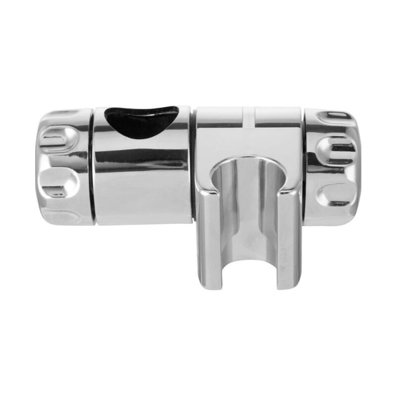 foto del prodotto alovez supporto per soffione doccia cromato, 25 mm, con fermagli, per asta doccia da 25 mm