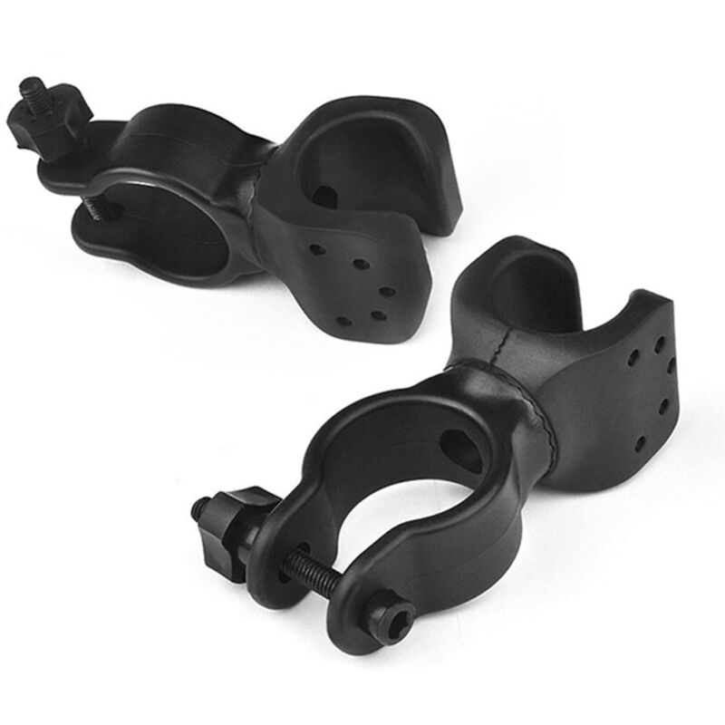 foto del prodotto alovez supporto per torcia elettrica per bicicletta, clip per torcia elettrica con luce forte, 40g, confezione da 2
