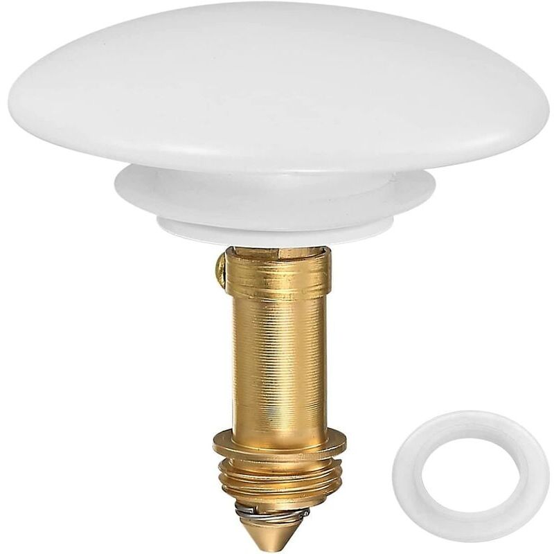 foto del prodotto alovez tappi per lavandino a scomparsa, tappi per lavandino a scomparsa click clack per bagno, tappi per lavello in rame bouncy core, pulsante di