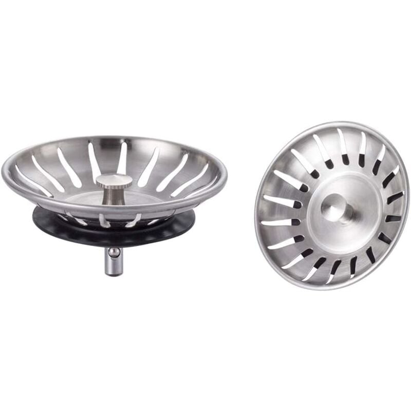 foto del prodotto alovez tappo per lavello da cucina in acciaio inossidabile set da 2 filtro universale per lavello da cucina diametro 80 mm , tappo per