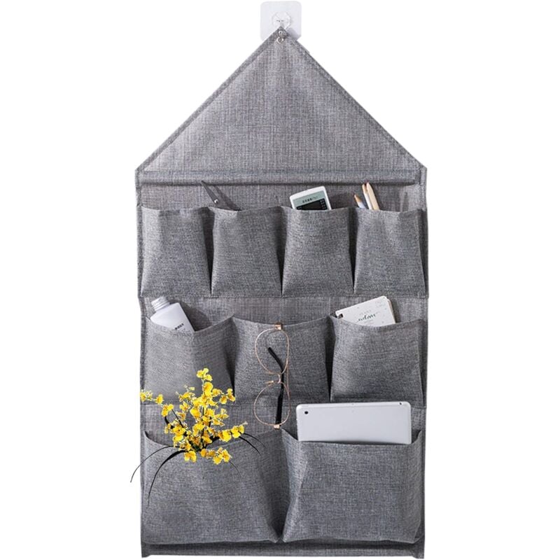 foto del prodotto alovez tasche portaoggetti da appendere alla porta, borse portaoggetti sospese, organizer per lino e cotone, porta a muro, armadio, 9 tasche