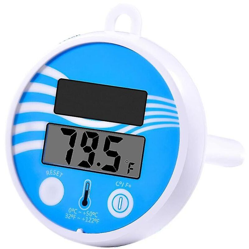 foto del prodotto alovez termometro galleggiante wireless per piscina termometro solare digitale per piscina di facile lettura