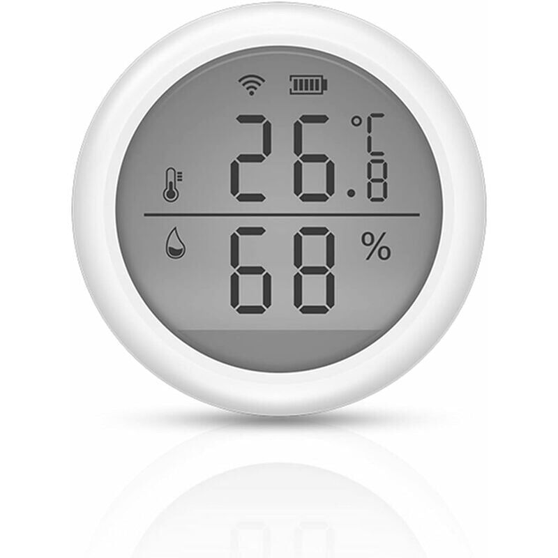 foto del prodotto alovez termometro igrometro interno con sensore di temperatura e umidit wifi con display lcd