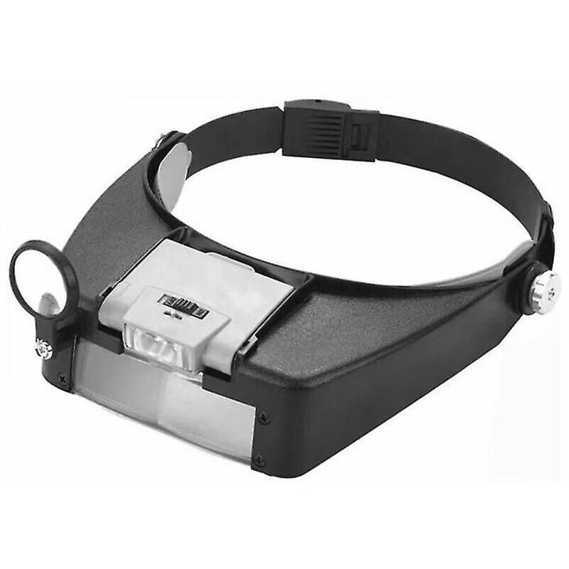 foto del prodotto alovez testa retrattile automaticamente, lente d ingrandimento a fascia led, occhiali con visiera illuminati, lente d ingrandimento 1 pezzo,