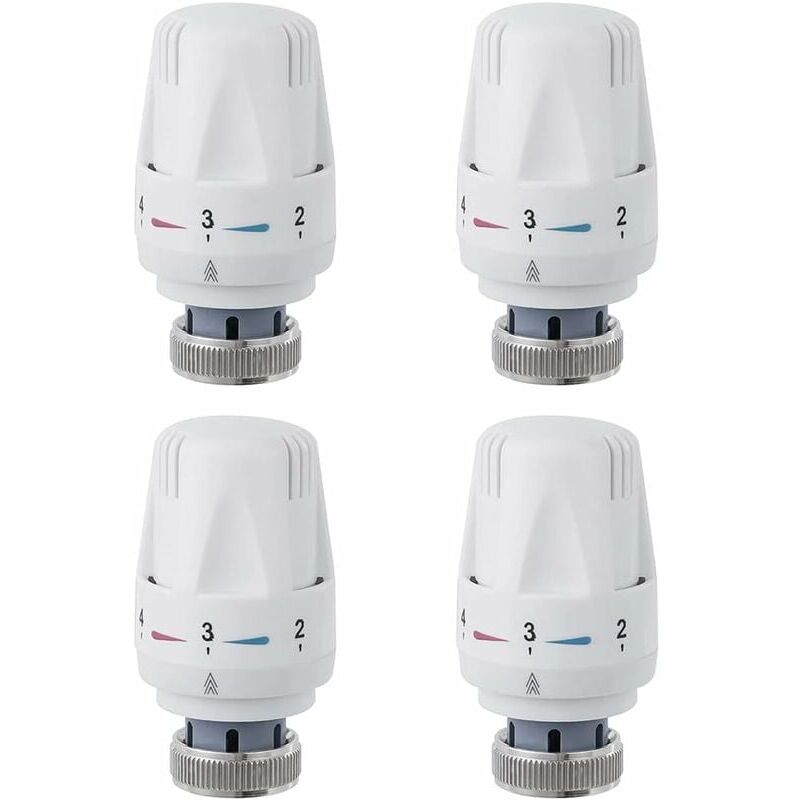 foto del prodotto alovez testa valvola radiatore, 4 pezzi testa valvola radiatore, m30 x 1.5 valvola termostatica radiatore, testa termostatica per lavandino bagno wc