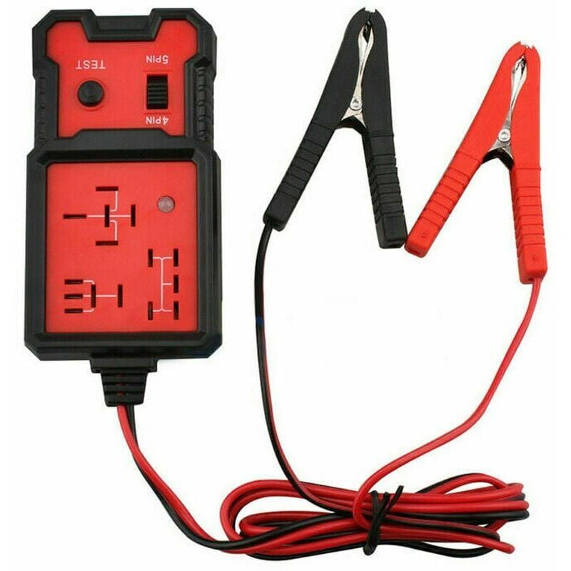 foto del prodotto alovez tester rel per auto, strumento di diagnosi rel per auto, tester rel elettronico da 12 v, tester batteria per auto con clip
