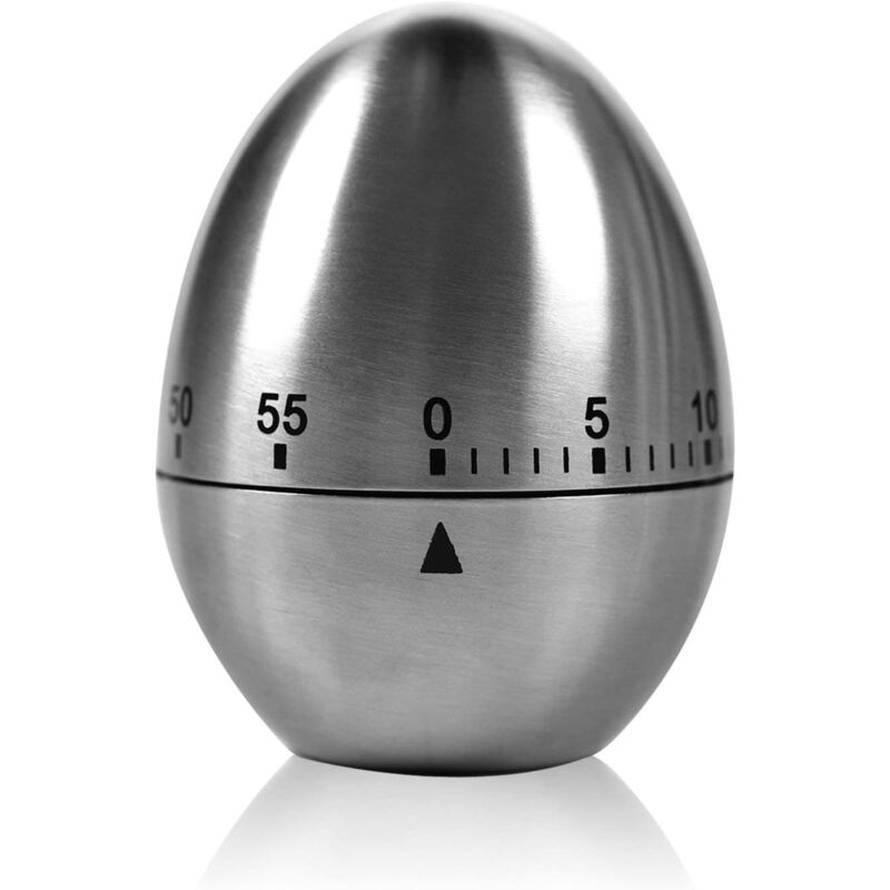 foto del prodotto alovez timer da cucina in acciaio inossidabile antiruggine a forma di uovo divertente