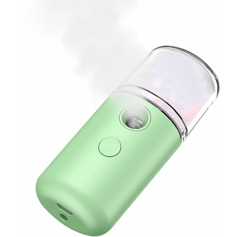 foto del prodotto alovez umidificatore facciale ricaricabile usb da 30 ml, vaporizzatore facciale portatile, spruzzatore idratante verde 