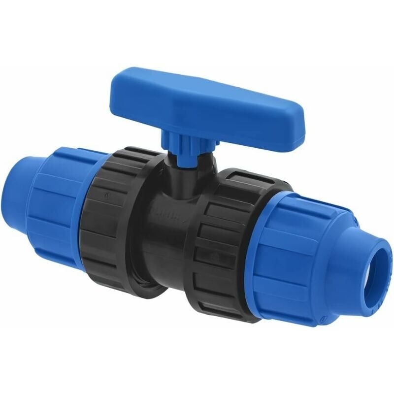 foto del prodotto alovez valvola a sfera per attacchi tubo acqua 25 mm valvola a compressione pn16 valvola a sfera compatibile con tubi in polietilene pe80 e