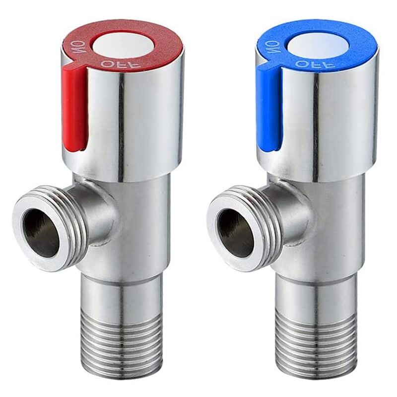 foto del prodotto alovez valvola angolare, valvola angolare per rubinetto, valvola di intercettazione angolare in acciaio inox, per bagno, wc, lavandino, cucina,
