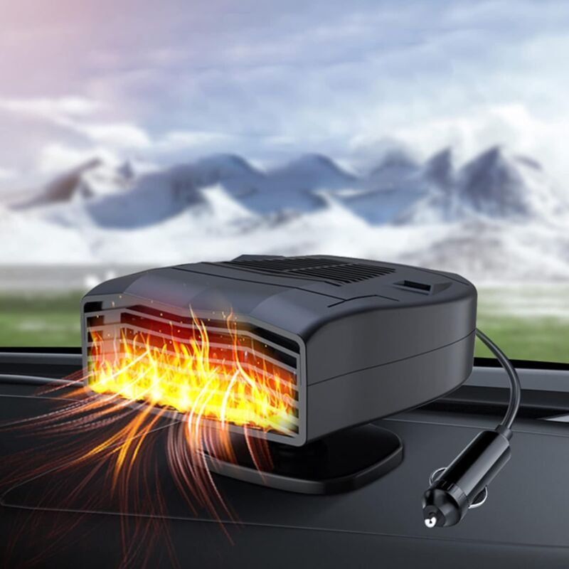 foto del prodotto alovez ventilatore riscaldatore per auto 12v sbrinatore portatile 2 modalit rotazione a 360 riscaldamento e raffreddamento rapidi universale per