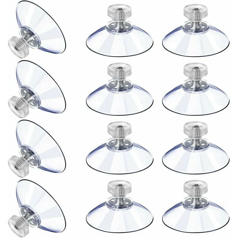 foto del prodotto alovez - ventose in plastica, trasparenti, anticollisione, gomma, vite ventosa, dado in metallo, ventosa forte, trasparente, pvc, sostituzione con