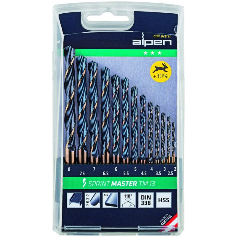 foto del prodotto alpen 811102100 sprint master tm custodia per punte da trapano 0 v, 2 8 x 0,5 mm , colore grigio