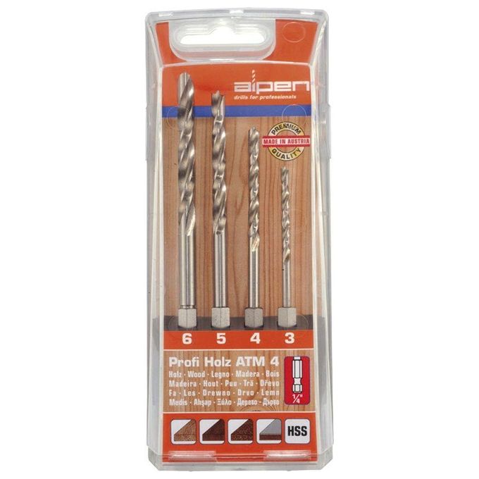 foto del prodotto alpen serie punte profi holz es serie pezzi 4 mm 3 6