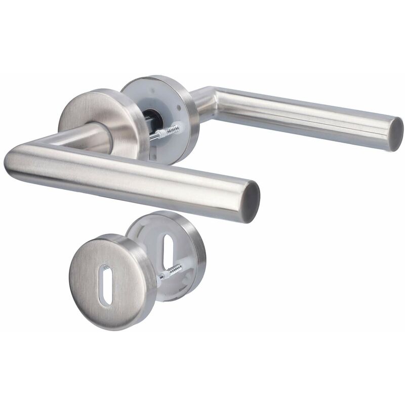 foto del prodotto alpertec 88020500 maniglia per porta moskau ii in acciaio inossidabile con rosetta 52mm