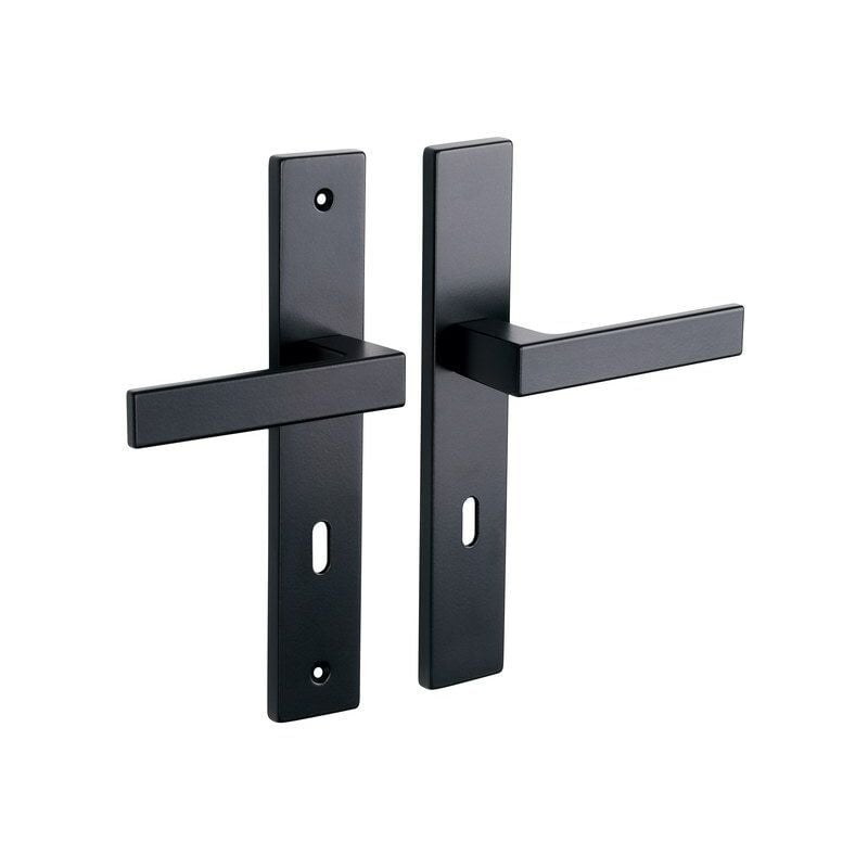 foto del prodotto alpertec maniglie per porte nathan loft foro serratura acciaio interasse 195 mm