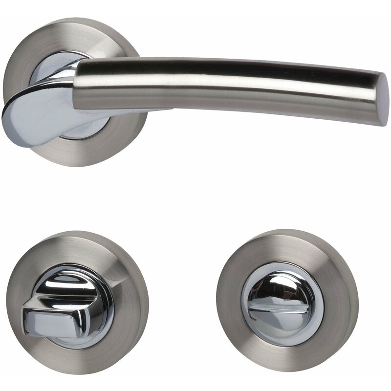foto del prodotto alpertec solid 7 r cromo a colori in acciaio inox satinato bagno per porte del bagno con barriera blindature pulsante set maniglia porta