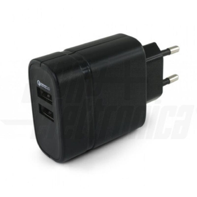 foto del prodotto alpha elettronica alimentatore plug in qc 2 x usb a 20w kd527