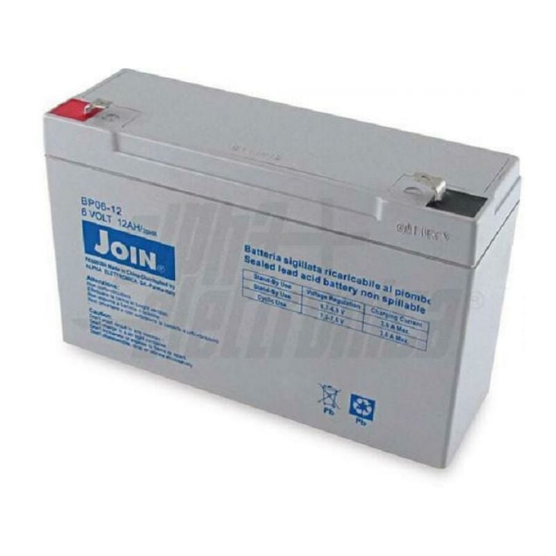 foto del prodotto alpha elettronica batteria al piombo 6v 12 a con faston bp06 12