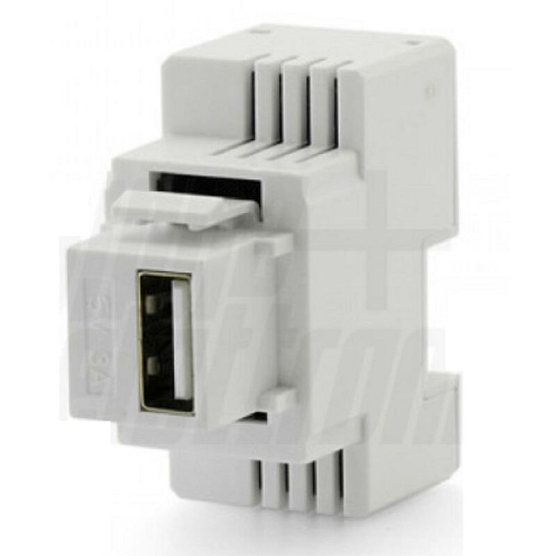 foto del prodotto alpha elettronica caricatore keystone usb 5v 3a bianco 15w incasso