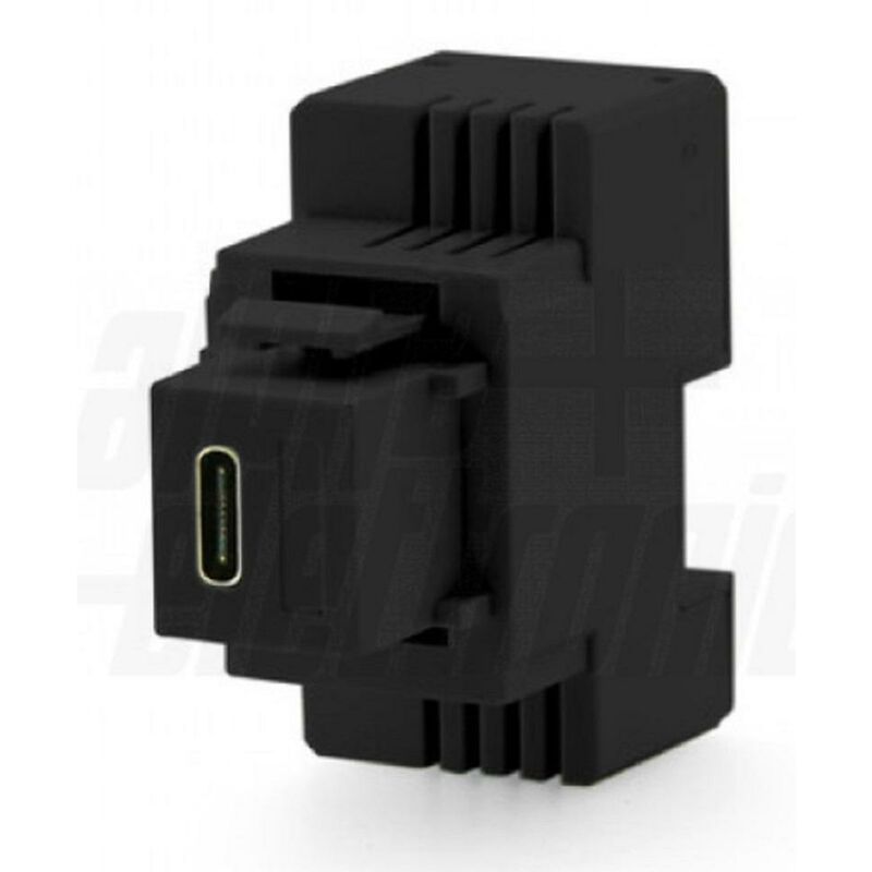 foto del prodotto alpha elettronica caricatore keystone usb 5v 3a nero 5 9 12v incasso